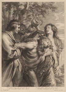 Sileno bêbado de Schelte Adams Bolswert after Sir Anthony van Dyck