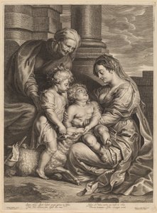 A Virgem e o Menino com Santa Ana e São João de Schelte Adams Bolswert, after Sir Peter Paul Rubens
