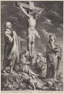 Cristo na cruz, com Maria e João de Schelte Adamsz. Bolswert