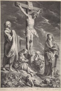 Cristo na Cruz, com Maria e João de Schelte Adamsz. Bolswert