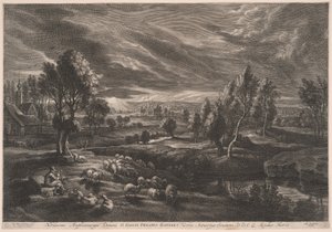 Paisagem com Ovelhas, de As Pequenas Paisagens de Schelte Adamsz. Bolswert