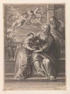 Maria com os seus pais Anna e Joachim