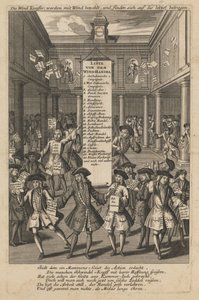 Traficantes de vento soltando dinheiro..., ca 1720 de Schmid