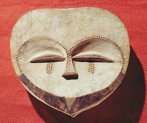Janus mask, Kwele Population, Congo (madeira pintada)