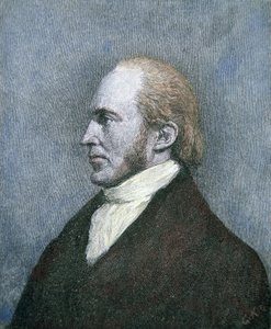 Aaron Burr (1756-1836) (gravação a cores) de School American