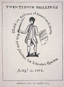 Nota de Crédito Americana para vinte e quatro xelins de School American