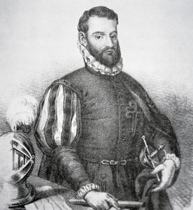 Pedro Menendez de Aviles (litho) de School American