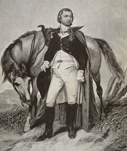 Retrato de Nathanael Greene (litho) de School American