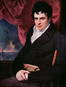 Robert Fulton (1765-1815) (óleo sobre tela) de School American