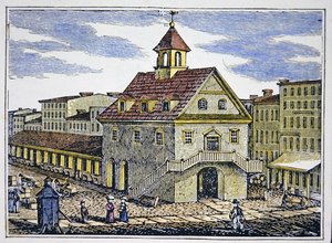 The Old Court House of Philidephia (cor litho) de School American