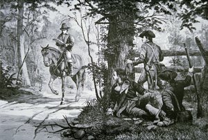 A captura do Major John Andre (litho) de School American