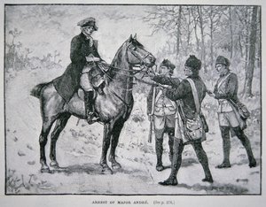 A captura do Major John Andre (litho) de School American