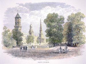 Universidade de Yale, New haven, Connecticut (cor litho) de School American