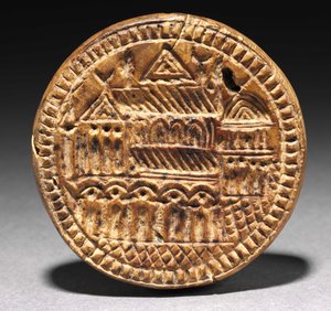 Molde para um Pão Eulogia (Bênção), 600s-900s (madeira)
