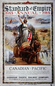 Anúncio na capa do Standard of Empire Annual 1913-14 (cor litho)