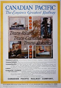 Cartaz do Império do Pacífico Canadense, o Greatest Railway