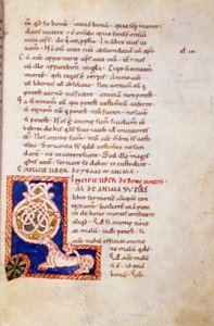 Página do Antigo Testamento em miniatura. Século XIII. Era Carolíngia. Biblioteca Trivulziana, Milão.