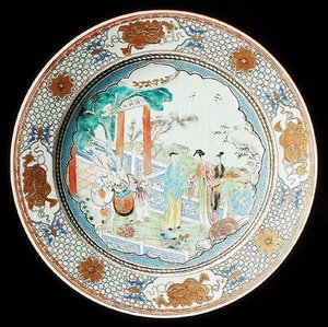 Um carregador de rosas familiar, c.1730 (porcelana) de School Chinese