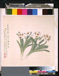 Álbum de flores e pássaros, data desconhecida (tinta e cor sobre seda) de School Chinese