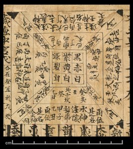 Almanaque para AD 978, Dunhuang Mogao, China, c.978 (tinta sobre papel) de School Chinese