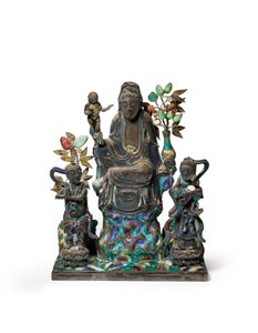 Grupo Figural Budista de School Chinese