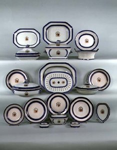 Serviço de Jantar de Exportação Chinês, c.1790 (cerâmica) de School Chinese