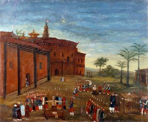 Arte chinesa: cenas de tortura e tortura de prisioneiros. Pintura do século XIX - Arte chinesa: cenas de tortura e de execuções de prisioneiros. Pintura do século XIX. Museu do Louvre, Paris.