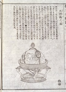 Globo terrestre - Documento chinês. Gravura anónima. Col. Selva. de School Chinese