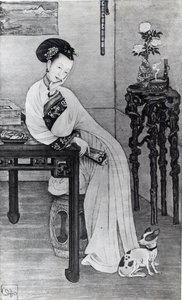 Imperatriz Dowager Cixi (litho) de School Chinese