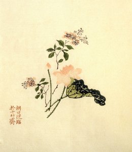 Flor de Lotus - tinta sobre papel, ChineLotus flor - tinta sobre papel, China de School Chinese