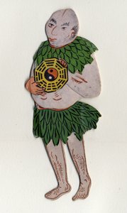 Homem a simbolizar "Yin e Yang". Objeto decorativo chinês. sd. Século XIX. de School Chinese