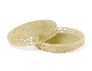 Perfume circular reticulado de duas artes (jade branco) de School Chinese