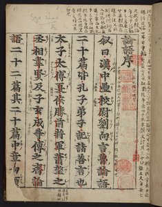 Página de título de Rongo 論語 ou 