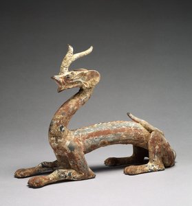 Dragão Tumba, século IV (louça pintada) de School Chinese