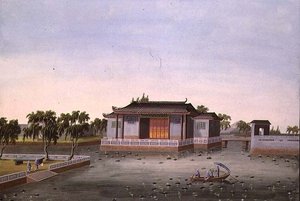Water Garden, c.1820-40 (aguarela sobre papel) de School Chinese