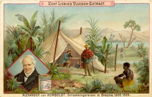 Expedição de descoberta de Alexander von Humboldt, Cartão Liebig (impressão)