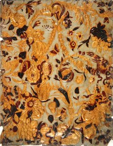 Papel de parede dourado (couro)
