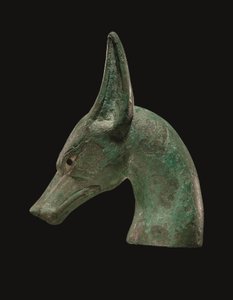 Um remate de cetro egípcio em bronze de School Egyptian