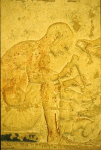 Antigo Egipto, Escultura/Pintura mural, Túmulo de Petosiris, Tuna el Gebel, 300 a.C., Escultor (foto) de School Egyptian