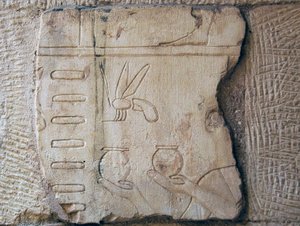 Detalhe de um Relevo, Luxor (pedra) de School Egyptian
