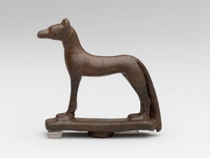 Chacal ou cão (bronze) de School Egyptian
