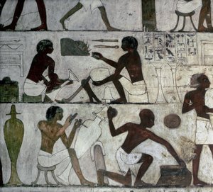 Luxor Tebas: Necrópole dos Nobres, Túmulo de Rekhmire, artesãos. de School Egyptian