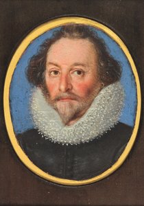 Um cavalheiro chamado William Shakespeare (aguarela em velino) de School English