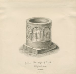 Igreja Armitage - Porta Sul: gravura, nd [?1823] (imprimir) de School English