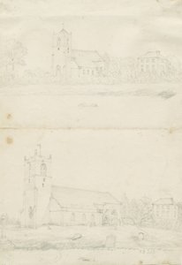 Igreja Blymhill: desenhos a lápis, nd [1797] (desenho) de School English