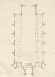 Burton-upon-Trent - Igreja da Santíssima Trindade: desenho, nd [?1820s] (desenho) de School English