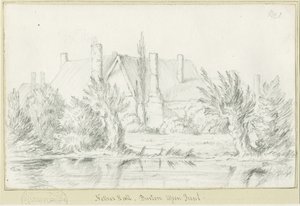 Burton-upon-Trent - Nether Hall: desenho a lápis, nd [?19 cent] (desenho) de School English