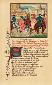Canterbury Pilgrims, ilustração de Canterbury Tales de Geoffrey Chaucer, de "English Literature" (impressão) de School English