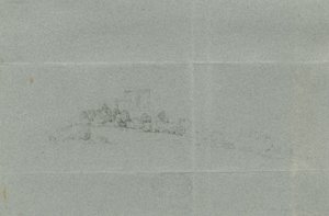 Igreja do Castelo - Castelo do Stafford: desenho a lápis, nd [?19 cent] (desenho) de School English