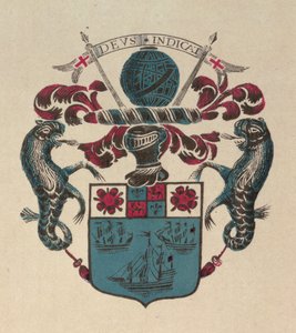 Brasão de armas da Antiga Companhia das Índias Orientais (impressão) de School English